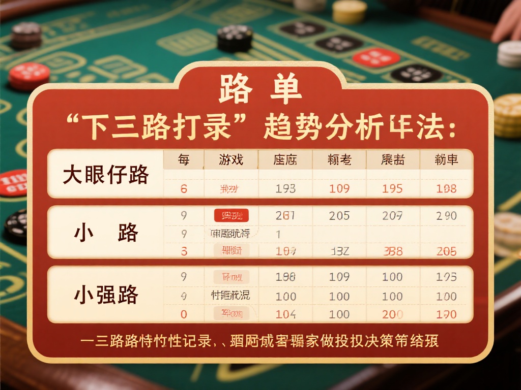 逐步拆解百家乐下三路策略，成为无敌高手之秘笈